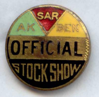 1934 Livestock Show Official Pin Image