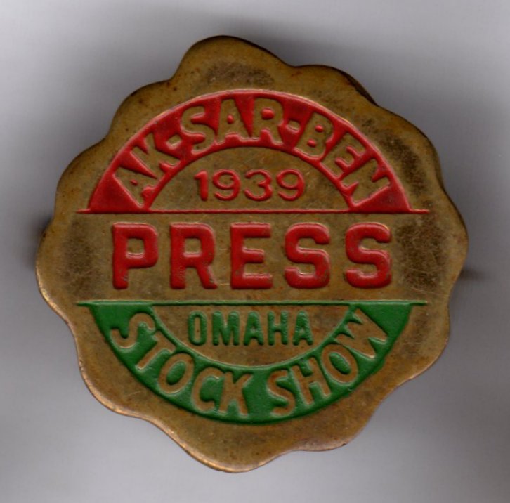 1939 Livestock Show Press Pin Image