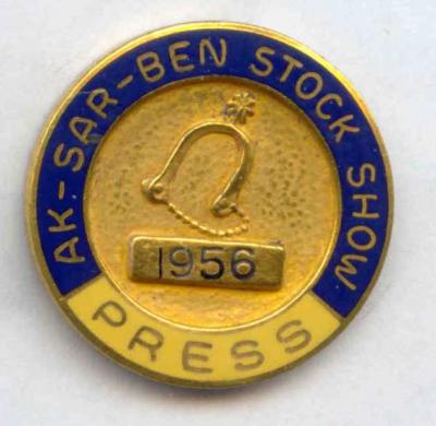 1956 Livestock Show Press Pin Image