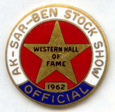 1962 Livestock Show Official Pin Image