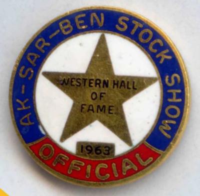 1963 Livestock Show Official Pin Image