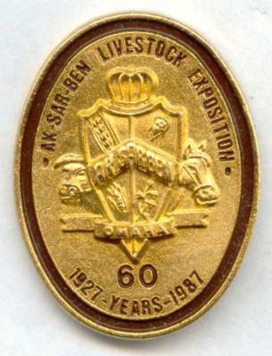 1987 Livestock Show Official Pin Image