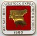 1980 Livestock Show Official Pin Image