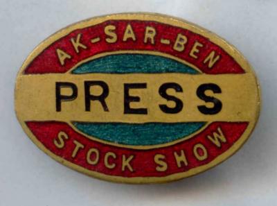 1930s? Livestock Show Press Pin Image